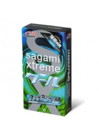 Презервативы Sagami Xtreme Mint с ароматом мяты - 10 шт. - Sagami - купить с доставкой в Реутове