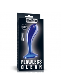 Синяя анальная втулка Flawless Clear Prostate Plug 6.0 - 15 см. - Lovetoy - в Реутове купить с доставкой