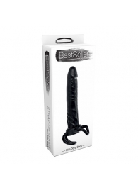 Чёрная насадка-фаллос для двойного проникновения INFLATABLE DILDO SLIM DONG  - 13,5 см. - Toyz4lovers - в Реутове купить с доставкой