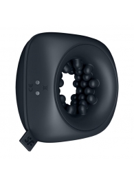 Черный мужской вибромассажер Ring Stroker - Satisfyer - в Реутове купить с доставкой