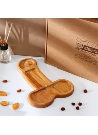 Деревянное блюдо для подачи в форме члена (32,5 х 20 х 1,7 см) - Сима-Ленд - купить с доставкой в Реутове