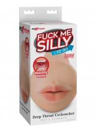 Телесный мастурбатор-ротик Deep Throat Cocksucker - Pipedream - в Реутове купить с доставкой