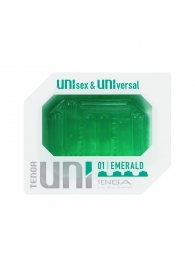 Зеленый мастурбатор-стимулятор Tenga Uni Emerald - Tenga - в Реутове купить с доставкой