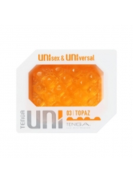Оранжевый мастурбатор-стимулятор Tenga Uni Topaz - Tenga - в Реутове купить с доставкой
