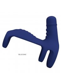 Синяя вибронасадка на пенис Vibrating Penis Sling - Baile - в Реутове купить с доставкой