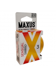 Презервативы анатомической формы Maxus Sensual - 3 шт. - Maxus - купить с доставкой в Реутове