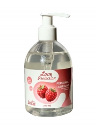Лубрикант на водной основе Love Protection Raspberry с ароматом малины - 300 мл. - Lola Games - купить с доставкой в Реутове