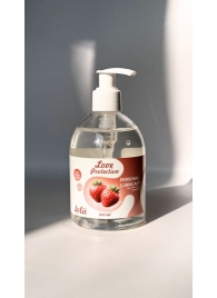 Лубрикант на водной снове Love Protection Strawberry с ароматом клубники - 300 мл. - Lola Games - купить с доставкой в Реутове