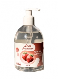 Лубрикант на водной снове Love Protection Strawberry с ароматом клубники - 300 мл. - Lola Games - купить с доставкой в Реутове