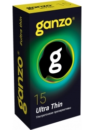 Прозрачные ультратонкие презервативы Ganzo Ultra thin - 15 шт. - Ganzo - купить с доставкой в Реутове