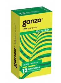 Ультратонкие презервативы Ganzo Ultra thin - 12 шт. - Ganzo - купить с доставкой в Реутове