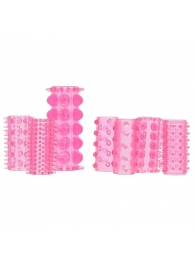 Набор из 7 розовых насадок на пенис ONE-A-DAY PENIS SLEEVES PINK - Seven Creations - в Реутове купить с доставкой