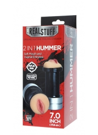Двусторонний мастурбатор REALSTUFF 2 IN 1 HUMMER MOUTH   VAGINA - ротик и вагина - Dream Toys - в Реутове купить с доставкой