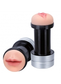Двусторонний мастурбатор REALSTUFF 2 IN 1 HUMMER MOUTH   VAGINA - ротик и вагина - Dream Toys - в Реутове купить с доставкой