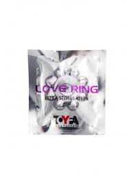 Прозрачное гелевое эрекционное кольцо-цветок - Toyfa Basic - в Реутове купить с доставкой