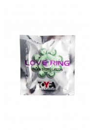 Зеленое эрекционное кольцо-цветок - Toyfa Basic - в Реутове купить с доставкой