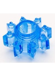 Голубая гелевая насадка-звезда - Toyfa Basic - в Реутове купить с доставкой