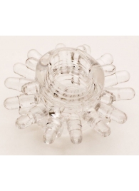 Прозрачное гелевое эрекционное кольцо с шипиками - Toyfa Basic - в Реутове купить с доставкой