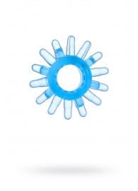 Голубая гелевая насадка с шипиками - Toyfa Basic - в Реутове купить с доставкой