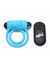 Голубое эрекционное виброкольцо 28X Remote Control Vibrating Cock Ring   Bullet - XR Brands - в Реутове купить с доставкой