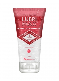 Интимный гель-смазка на водной основе Lubrimax Magic Strawberry - 75 мл. - ИнтелБИО - купить с доставкой в Реутове