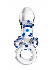 Стеклянная прозрачная втулка с кольцом - 13,5 см. - Sexus