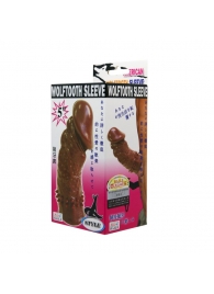 Коричневая насадка на пенис Wolftooth Sleeve - 13 см. - Baile - в Реутове купить с доставкой