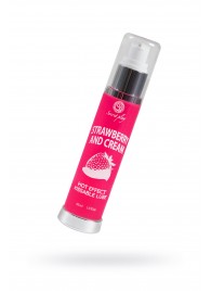 Массажное масло 2-в-1 с разогревающим эффектом и вкусом клубники со сливками - 50 мл. - Secret Play - купить с доставкой в Реутове