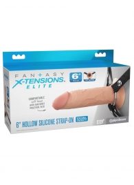 Полый страпон на ремнях 6’’ Hollow Silicone Strap-on - Pipedream - купить с доставкой в Реутове