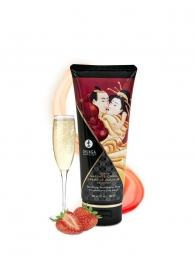 Массажный крем для тела с ароматом клубники и шампанского Sparkling Strawberry Wine - 200 мл. - Shunga - купить с доставкой в Реутове