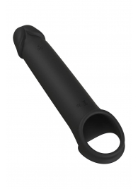 Черная насадка-удлинитель с вибрацией Vibrating Extender With Remote - Dream Toys - в Реутове купить с доставкой