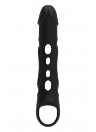 Черная насадка-удлинитель Vibrating Extender With Remote с вибрацией - Dream Toys - в Реутове купить с доставкой