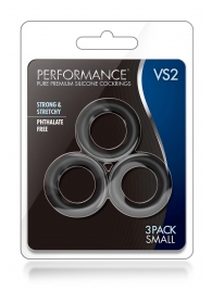 Набор из 3 черных эрекционных колец Black Small Penis Rings - Blush Novelties - в Реутове купить с доставкой