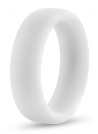Белое люминесцентное эрекционное кольцо Silicone Glo Cock Ring - Blush Novelties - в Реутове купить с доставкой