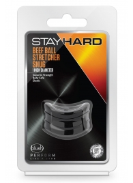 Черное эрекционное кольцо на мошонку Beef Ball Stretcher Snug - Blush Novelties - в Реутове купить с доставкой