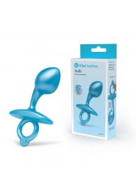 Голубая анальная пробка для массажа простаты Bulb Silicone Prostate Plug - 10,7 см. - b-Vibe - в Реутове купить с доставкой