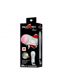 Мастурбатор-вагина Flora White с присоской и 12 режимами вибрации - Baile - в Реутове купить с доставкой