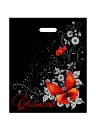 Черный пакет Glamour с вырубной ручкой (38х47 см) - Сима-Ленд - купить с доставкой в Реутове