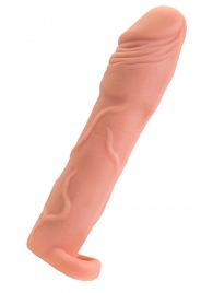 Телесная удлиняющая насадка с подхватом - 19 см. - ToyFa - в Реутове купить с доставкой