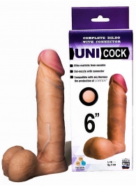 Насадка для страпона фаллической формы UNICOCK 6  - 18 см. - LOVETOY (А-Полимер) - купить с доставкой в Реутове