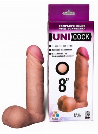 Фаллическая насадка для страпона UNICOCK 8  - 20 см. - LOVETOY (А-Полимер) - купить с доставкой в Реутове