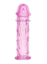 Розовая насадка фаллической формы - 12,5 см. - A-toys - в Реутове купить с доставкой