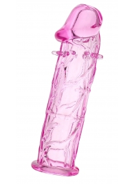 Розовая насадка фаллической формы - 12,5 см. - A-toys - в Реутове купить с доставкой