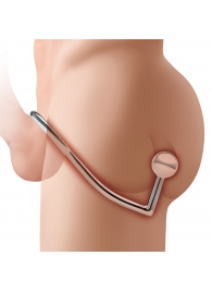 Кольцо на пенис с анальным стимулятором Stainless Steel Anal Hook   Cock Ring - BlueLine - в Реутове купить с доставкой