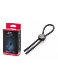 Тёмно-серое эрекционное кольцо с зажимом Again and Again Adjustable Cock Ring - Fifty Shades of Grey - в Реутове купить с доставкой