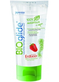 Гель-смазка на водной основе с ароматом клубники BioGlide - 80 мл. - Joy Division - купить с доставкой в Реутове