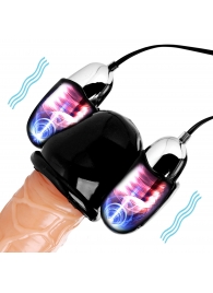 Черная стимулирующая насадка для головки полового члена Multi Speed Vibrating Penis Head Teaser - XR Brands - в Реутове купить с доставкой