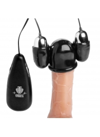 Черная стимулирующая насадка для головки полового члена Multi Speed Vibrating Penis Head Teaser - XR Brands - в Реутове купить с доставкой