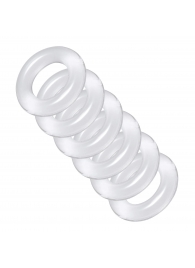 Комплект из 6 прозрачных эрекционных колец Ring Master Custom Ball Stretcher Kit - XR Brands - в Реутове купить с доставкой