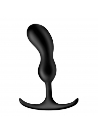 Черный массажер простаты с утяжелителями Premium Silicone Weighted Prostate Plug Medium - 16,3 см. - XR Brands - в Реутове купить с доставкой
